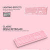 FANTECH MK852 MAX CORE SAKURA EDITION MECHANICAL GAMING KEYBOARD - Anti-Ghosting - Multi Function Scroll Knob , 20 Modes RGB Gradient Illumination - SOFTWARE PERSONALISATION - PINK - Image 6
