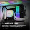 GAMDIAS AURA GL360 V2 Liquid CPU Cooler, 120mm, Triple Fan, White ARGB AIO, Mirror Style  Rotatable Pump, LGA 1700/AM5 Ready, Built-in Lighting Effects, Hidden Cable Management | WHITE  AURA-GL360-V2-W - Image 5