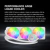 GAMDIAS AURA GL360 V2 Liquid CPU Cooler, 120mm, Triple Fan, White ARGB AIO, Mirror Style  Rotatable Pump, LGA 1700/AM5 Ready, Built-in Lighting Effects, Hidden Cable Management | WHITE  AURA-GL360-V2-W - Image 2