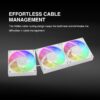 GAMDIAS AURA GL360 V2 Liquid CPU Cooler, 120mm, Triple Fan, White ARGB AIO, Mirror Style  Rotatable Pump, LGA 1700/AM5 Ready, Built-in Lighting Effects, Hidden Cable Management | WHITE  AURA-GL360-V2-W - Image 4