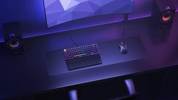 Glorious Large Extended Gaming Mouse Pad/Mat - Stealth Edition - Long Black Cloth Mousepad, Stitched Edges | 28x91 cm (G-E-Stealth) - Image 4