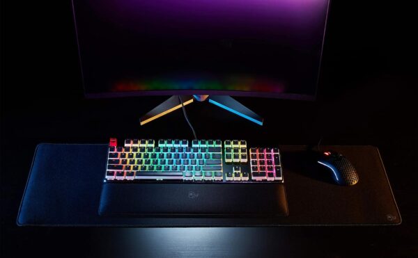 Glorious Large Extended Gaming Mouse Pad/Mat - Stealth Edition - Long Black Cloth Mousepad, Stitched Edges | 28x91 cm (G-E-Stealth) - Image 2