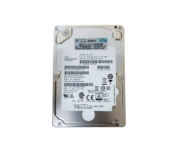 HDEBC03CAA51 - hP 300GB 10000RPM SAS 6Gb/s 64MB Cache 2.5-Inch Enterprise Hard Drive (REFURBISHED)