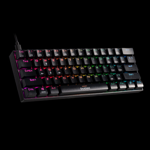 GAMDIAS HERMES E3 RGB RED SWITCH BLACK WIRED KEYBOARD - Image 3