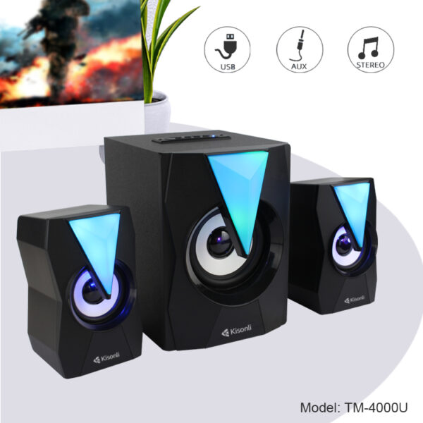 KISONLI TM-4000U 3 PIECES RGB SPEAKER - Image 2