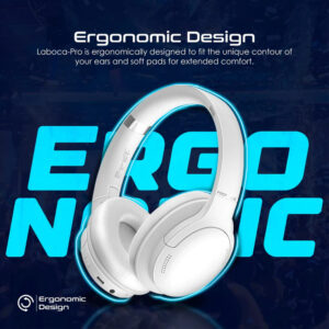 Promate High Fidelity Over-Ear Wireless Headphones - WHITE
