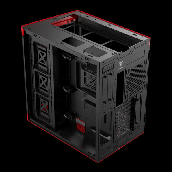 GAMDIAS NESO P1 BR FULLTOWER TG*2 BLACK RED CASE - Image 2