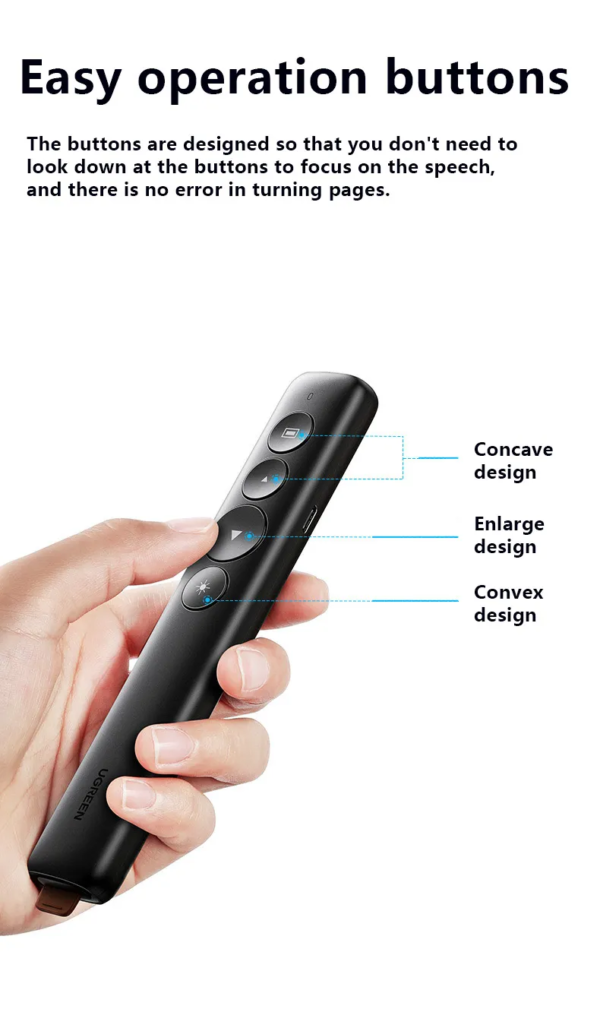 UGREEN Laser Pointer Wireless Remote Controller Presenter - 50654 - Image 3