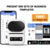  Portable PT-260 Label Thermal Printer Bluetooth ,  Mobile Phone Compatibility  For Labeling Tag Name Price All-In-One Label Maker - BLACK