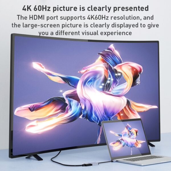 USB C to 4K HDMI Adapter (@60Hz), 4096x2160 Resolution,10Gbps Transmission Rate , Output HDTV ,  Plug and play , Universal Compatibility BYL-2006 - Image 7
