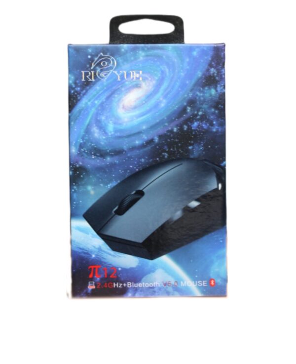 π 12 Bluetooth Mouse - DUAL WIRELESS CONNECTIVITY 2.4GHz + Bluetooth V5.0 - BLACK - Image 4