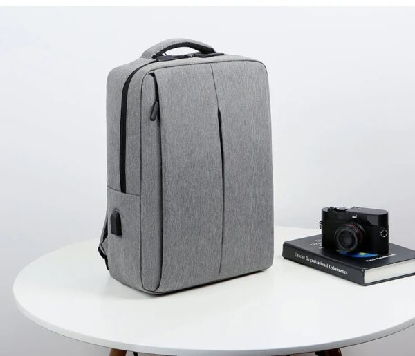 Slim Multifunctional Laptop Backpack - Waterproof - Recharge USB Port  - Shock Protection for Electronics - Inner Pocket Compartments Practical for Business Travel , University & School - Grey - Image 15
