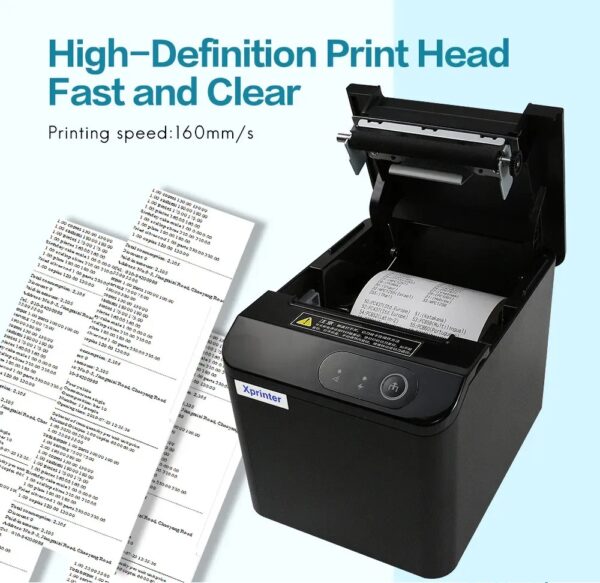 Thermal Receipt Bill Printer 80mm POS Printer, USB Receipt Printers with Auto Cutter Support Cash Drawer, USB + Ethernet Interface for Windows & Mac - Image 3
