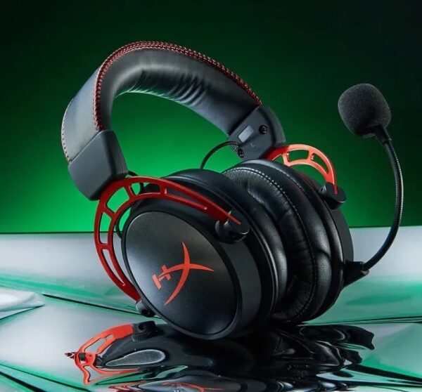 HyperX Cloud Alpha Wireless - Gaming Headset for PC, 300-hour battery life, DTS Headphone: X Spatial Audio, Memory foam, Dual Chamber Drivers, Noise-canceling mic, Durable aluminum frame - OPEN BOX