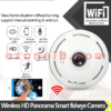 mouschi S-Four HD Wifi IP Camera Home Security Wireless fish eye CCTV Camera Night Vision Surveillance Camera