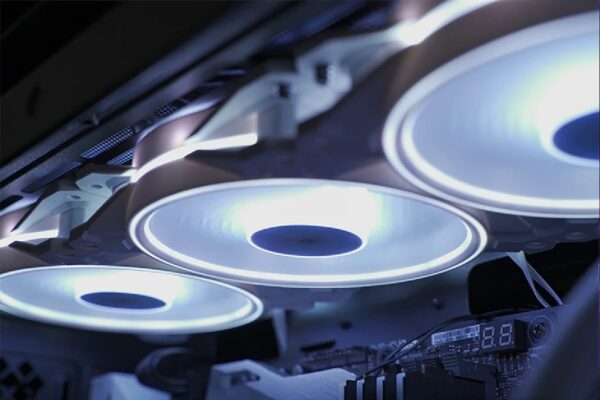 DEEPCOOL CF120 Plus 3 FANS x120mm PWM Fan , ARGB Dual Loop Lighting Zones, High Airflow and Low-Noise, 3-Pin (+5V-D-G) Addressable RGB LED Lighting - WHITE - Image 2