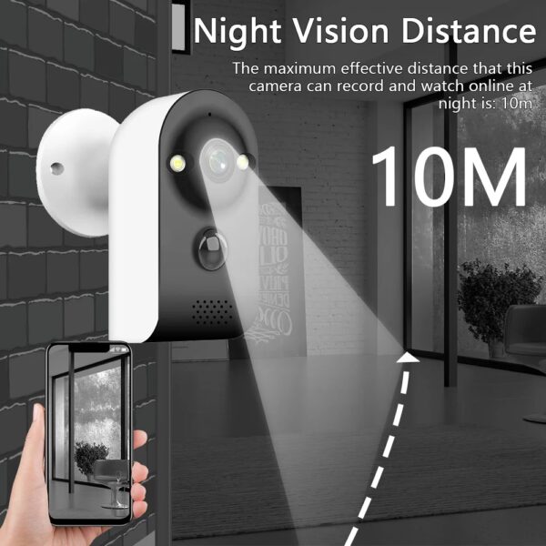 mouschi S-Eight Security CCTV Surveillance IP Camera  - WIFI Camera 2 Mega Pixels Clarity - 120° Wide Angle - PIR Motion Detection - Night vision - Two Way Audio - Supports TF card & Cloud Storage - Image 9