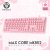 FANTECH MK852 MAX CORE SAKURA EDITION MECHANICAL GAMING KEYBOARD - Anti-Ghosting - Multi Function Scroll Knob , 20 Modes RGB Gradient Illumination - SOFTWARE PERSONALISATION - PINK
