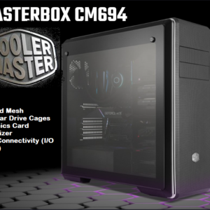 Cooler Master MCB-CM694-KG5N-S00 MasterBox CM694 Tempered Glass Black Steel ATX Mid Tower Desktop Chassis
