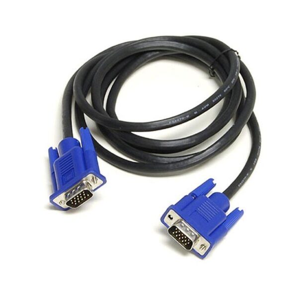 VGA to VGA Computer Monitor Cable - 5 METER, for PC, HD TV, Projector, Male to Male Blue Cable Wire Cord (5 Meters)
