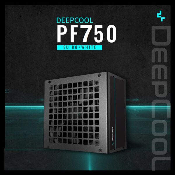 DeepCool PF750 ATX 12V Power Supply Unit, 750W Power, 80 Plus Standard Certification, Active PFC + Double Tube Forward 750Watts, 5% Efficiency, 120mm Fan Size - Black