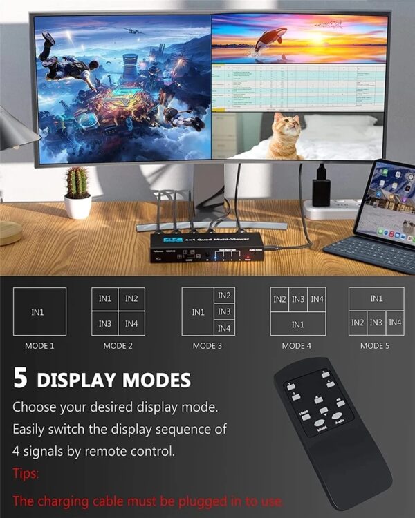 HDMI SMART PLUS 4x1 4K QUAD MULTI-VIEWER - Image 8