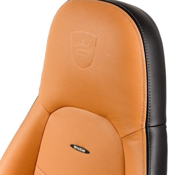 ICON REAL LEATHER COGNAC/BLACK - NOBLECHAIRS Office and Gaming Chair "AWARD WINNING" - Image 4