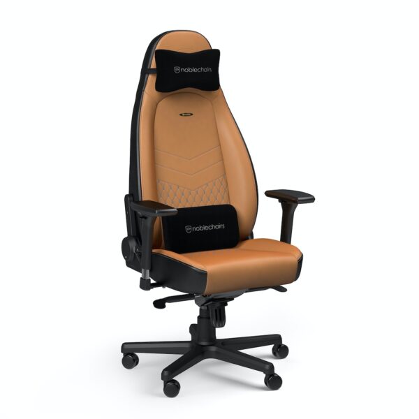 ICON REAL LEATHER COGNAC/BLACK - NOBLECHAIRS Office and Gaming Chair "AWARD WINNING" - Image 8