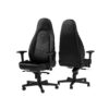 ICON REAL LEATHER BLACK - NOBLECHAIRS Office and Gaming Chair - "AWARD WINNING"