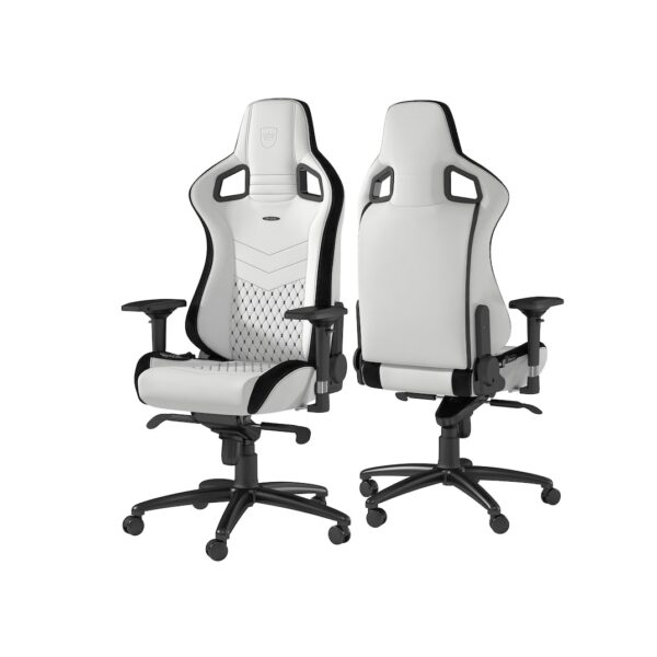 EPIC WHITE/BLACK Synthetic leather NOBLECHAIRS Office and Gaming Chair "AWARD WINNING"