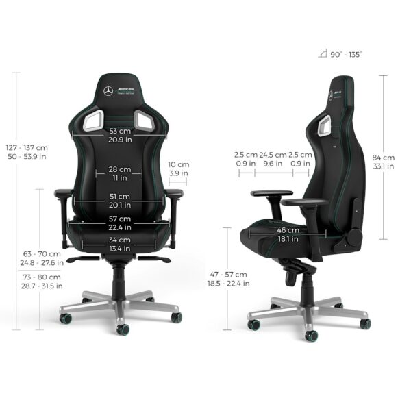 EPIC MERCEDES-AMG PETRONAS F1 TEAM , High-tech faux leather , THE NOBLECHAIRS Office and Gaming Chair " AWARD WINNING" - Image 8