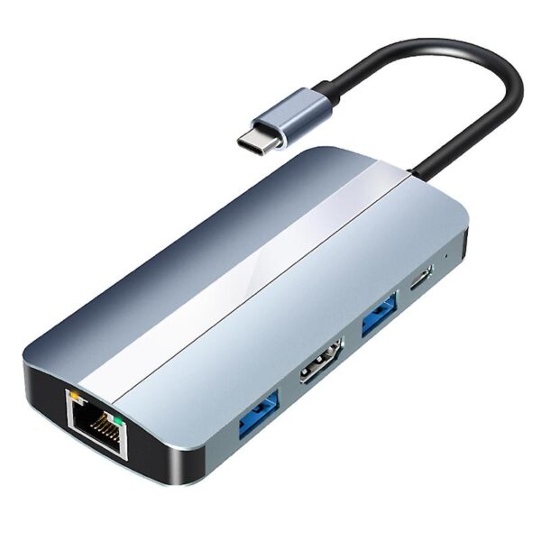 Docking Station Multifunctional 7-in-1 4K HDMI Docking Station Gigabit Ethernet  Type-c Hub to USB3.0+USB2.0+SD+TF+RJ45(100Mbps)+HDMI+PD 87W   - Image 8