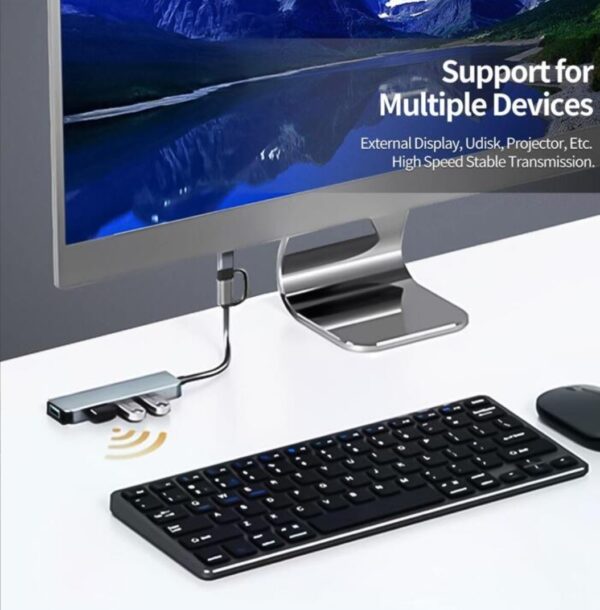 5-Port Docking Station USB C Splitter Hub/Adapter : 1xUSB 3.0 Port, 2xUSB 2.0 Port, 1xMicro SD card reader, 1xTF card reader - Image 10