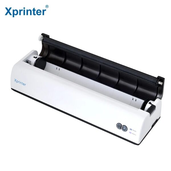 Xprinter XP-P81  Wireless / USB Wired Thermal Printer - Rechargeable - Bluetooth / WiFi Connectivity - up to A4 Paper Size-  Compact & Portable - Compatible with Windows/Android/Mac - WHITE - Image 4
