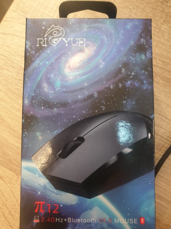 π 12 Bluetooth Mouse - DUAL WIRELESS CONNECTIVITY 2.4GHz + Bluetooth V5.0 - BLACK - Image 5