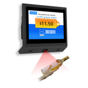  Fixed Mounted Barcode & QR Code Scanner Module Price Checker - INTEL CORE i3 , 3rd Gen CPU , Ram 4G DDRIII , 128 SSD , 11.6" Capacitive Touch Screen  , LAN & USB CONNECTIVITY