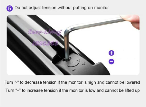 Dual Monitor Desk Mount Stand Gas Spring 360 Degree Full Rotation ; Computer Monitor Arm for Two Screens 17" - 27" Inch with 2~9 Kg Load Capacity for Each Display ;  F160 - Image 12