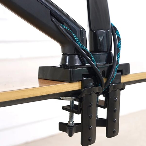 Dual Monitor Desk Mount Stand Gas Spring 360 Degree Full Rotation ; Computer Monitor Arm for Two Screens 17" - 27" Inch with 2~9 Kg Load Capacity for Each Display ;  F160 - Image 25