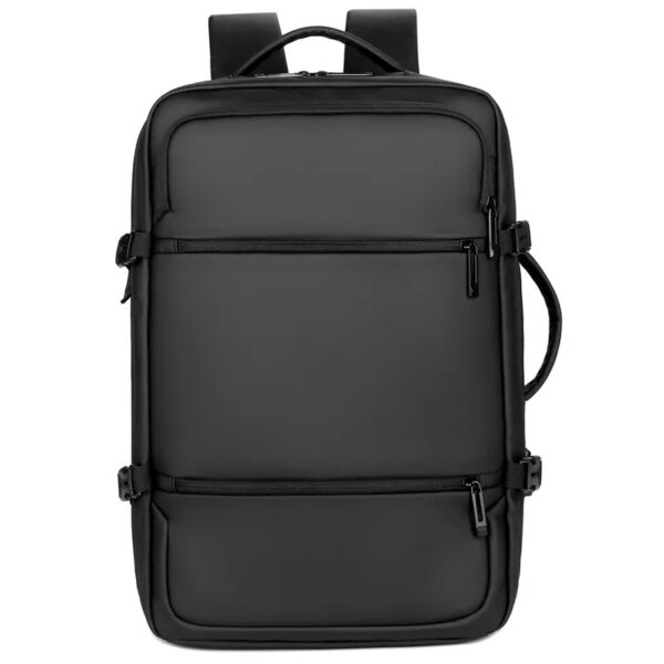 Laptop Backpack - Holds up to 15.6" Laptops & Tablets - Waterproof - Ergonomic Softback - Electronics Impact Protection - Luggage Strap - Organized Pockets - Suitable for Travel, University , Collage , School - BLACK - Image 25