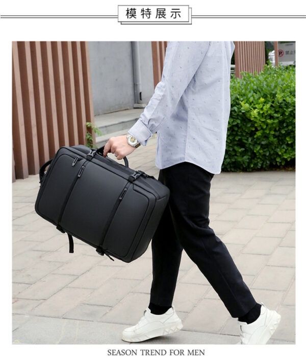 Laptop Backpack - Holds up to 15.6" Laptops & Tablets - Waterproof - Ergonomic Softback - Electronics Impact Protection - Luggage Strap - Organized Pockets - Suitable for Travel, University , Collage , School - BLACK - Image 16