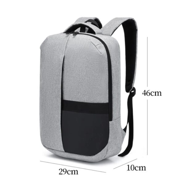 Laptop Backpack - Holds up to 15.6" Laptops & Tablets - Waterproof - Ergonomic Softback - Electronics Impact Protection - Oxford Material - Suitable for University , Collage , School - GREY - Image 11