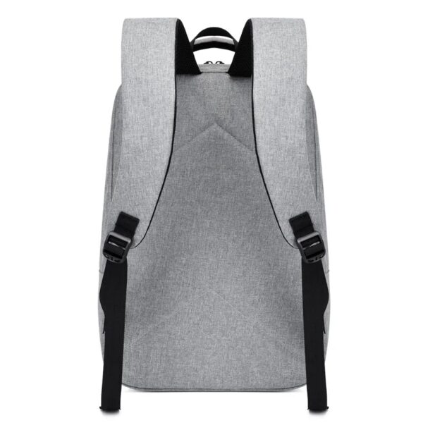 Laptop Backpack - Holds up to 15.6" Laptops & Tablets - Waterproof - Ergonomic Softback - Electronics Impact Protection - Oxford Material - Suitable for University , Collage , School - GREY - Image 9