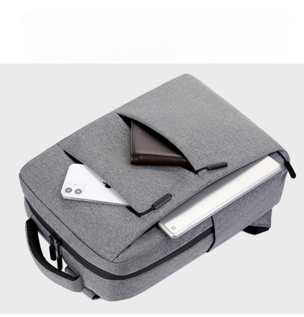 Laptop Backpack - for Tablets & Laptops up to 15.6" - Waterproof - Electronics Protection  - Scratchproof - Travel Friendly - Organized Compartments - USB Charge Port - Slim Casual Business Design - Heavy Duty - 42 x 12 x 30 cm - GREY - Image 4