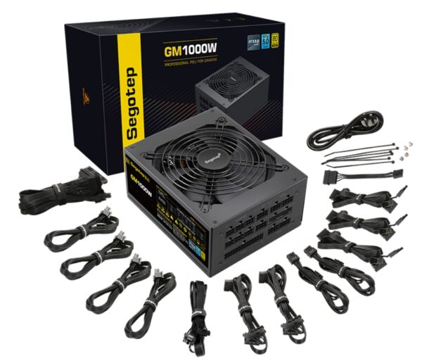 SEGOTEP GM1000W 1000W ATX 3.0 GOLD 80PLUS FULL MODULAR POWER SUPPLY