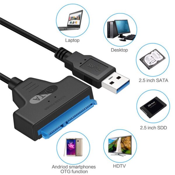 Sata to USB 3.0 Adapter Up to 6 Gbps Support 2.5 Inches