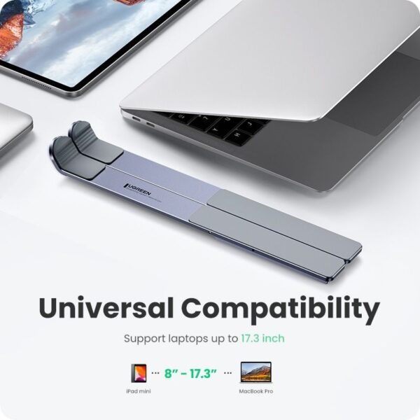 UGREEN 40289 ALUMINUM COMPACT AND FOLDABLE HOLDER STAND FOR LAPTOP - Image 3