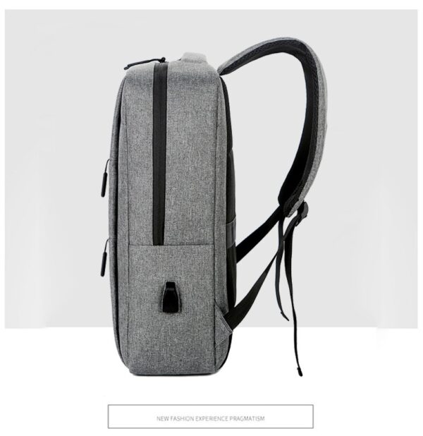 Laptop Backpack - for Tablets & Laptops up to 15.6" - Waterproof - Electronics Protection  - Scratchproof - Travel Friendly - Organized Compartments - USB Charge Port - Slim Casual Business Design - Heavy Duty - 42 x 12 x 30 cm - GREY - Image 23