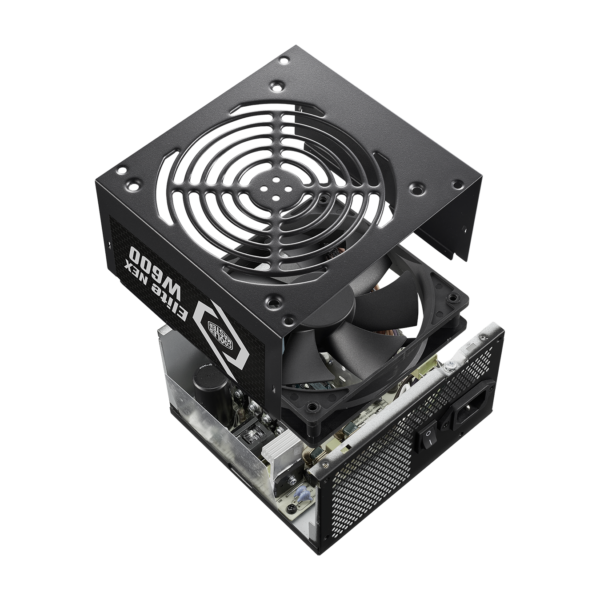 ELITE NEX WHITE W600 230V POWER SUPPLY ; 80 Plus standard certified efficiency ; NON-MODULAR PSU ; Active PFC ; dual forward topology design ; 120MM FAN ; ATX 12V Ver. 2.41 - BLACK - Image 2