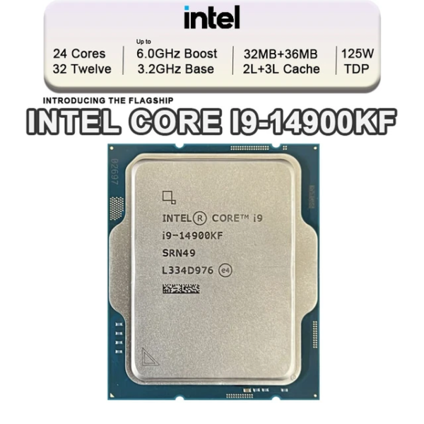 Intel Core i9-14900KF Gaming Desktop Processor 24 cores 6 GHZ - Unlocked - TRAY