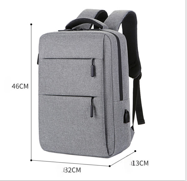 Laptop Backpack - for Tablets & Laptops up to 15.6" - Waterproof - Electronics Protection  - Scratchproof - Travel Friendly - Organized Compartments - USB Charge Port - Slim Casual Business Design - Heavy Duty - 42 x 12 x 30 cm - GREY - Image 15